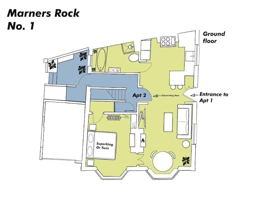Marners Rock No 1 Appartement Fowey Buitenkant foto
